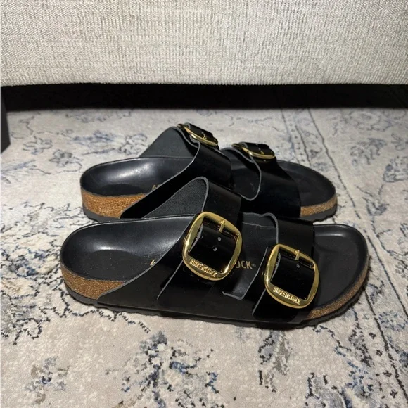 Birkenstock Arizona Big Buckle Natural Leather Patent - Picture 3 of 8